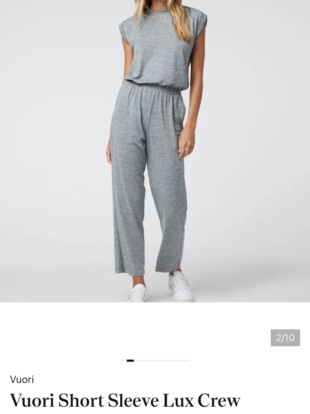 Vuori Jumpsuit in Heather Gray